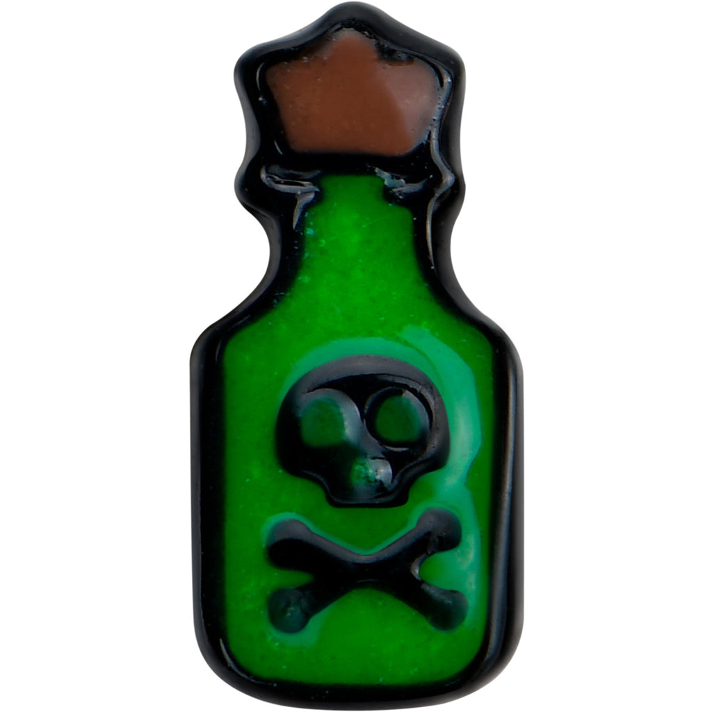 16G 1/4 Poison Green Bottle Glow in the Dark Cartilage Earring