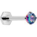 16G 5/16 Vitrail CZ Gem ASTM F-136 Implant Grade Titanium Hex End Labret Tragus