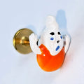 16G 1/4 Gold Tone Pumpkin Haunter Ghost Labret