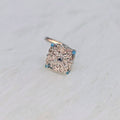 20G 7mm Lacy Rhombus Blue L-Shape Nose Ring