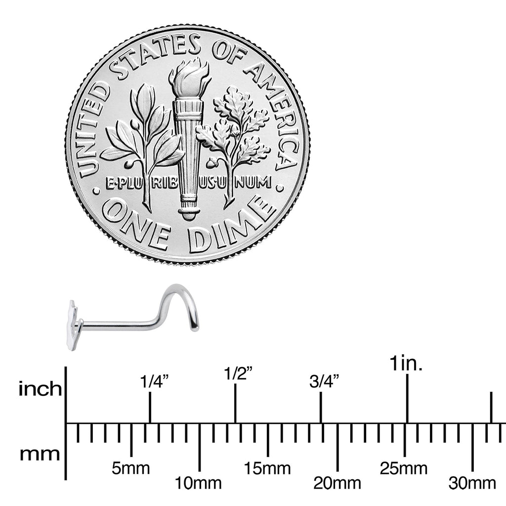 20G 1/4 Silhouette Kitty Cat Left Side Nose Screw