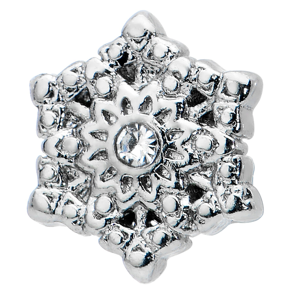16G 5/16 Clear Gem Filigree Epic Snowflake Labret Monroe Tragus