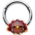 16G 5/16 Sweet Tiny Turkey Thanksgiving Hinged Segment Ring