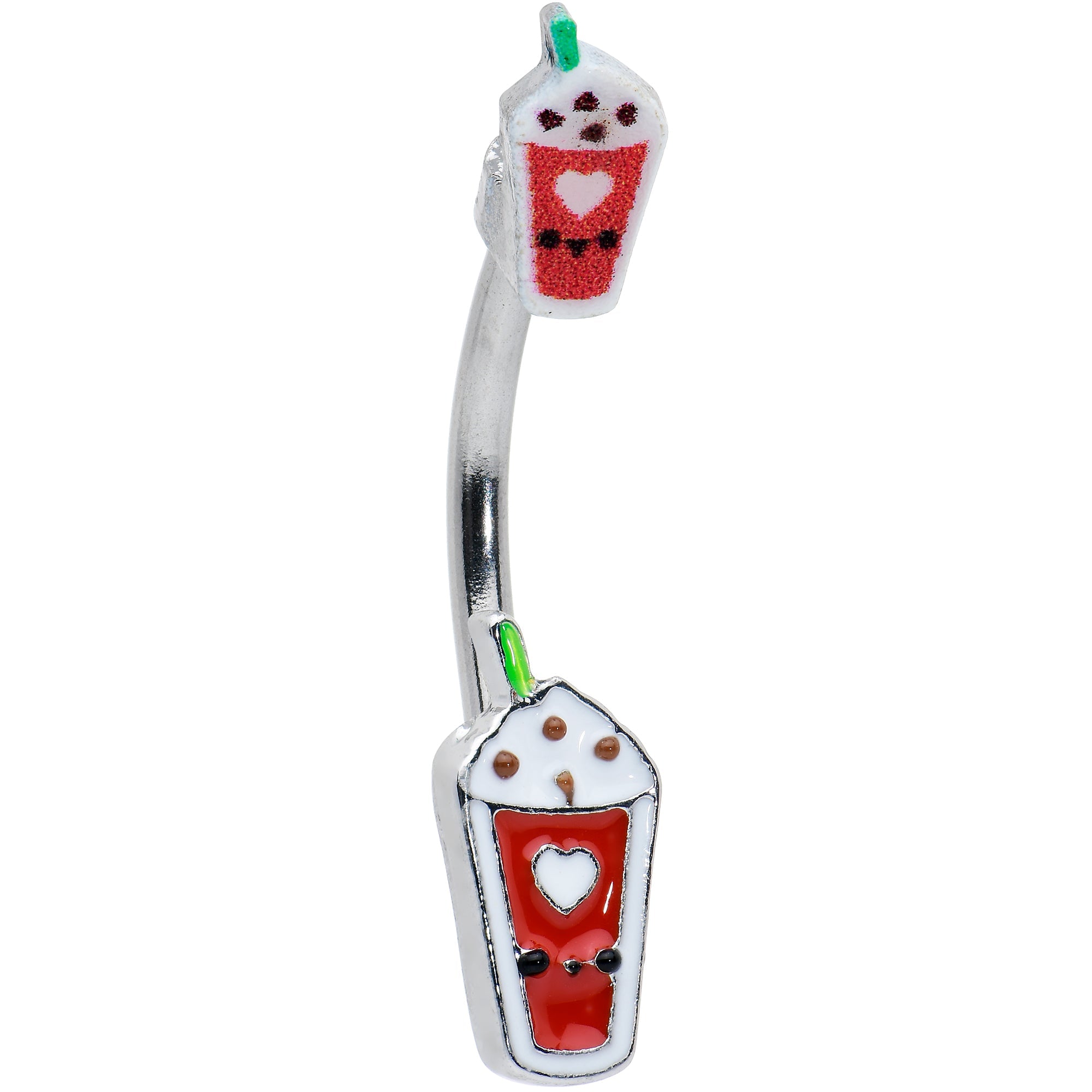 Sweet Pumpkin Frappe Autumn Double Mount Belly Ring
