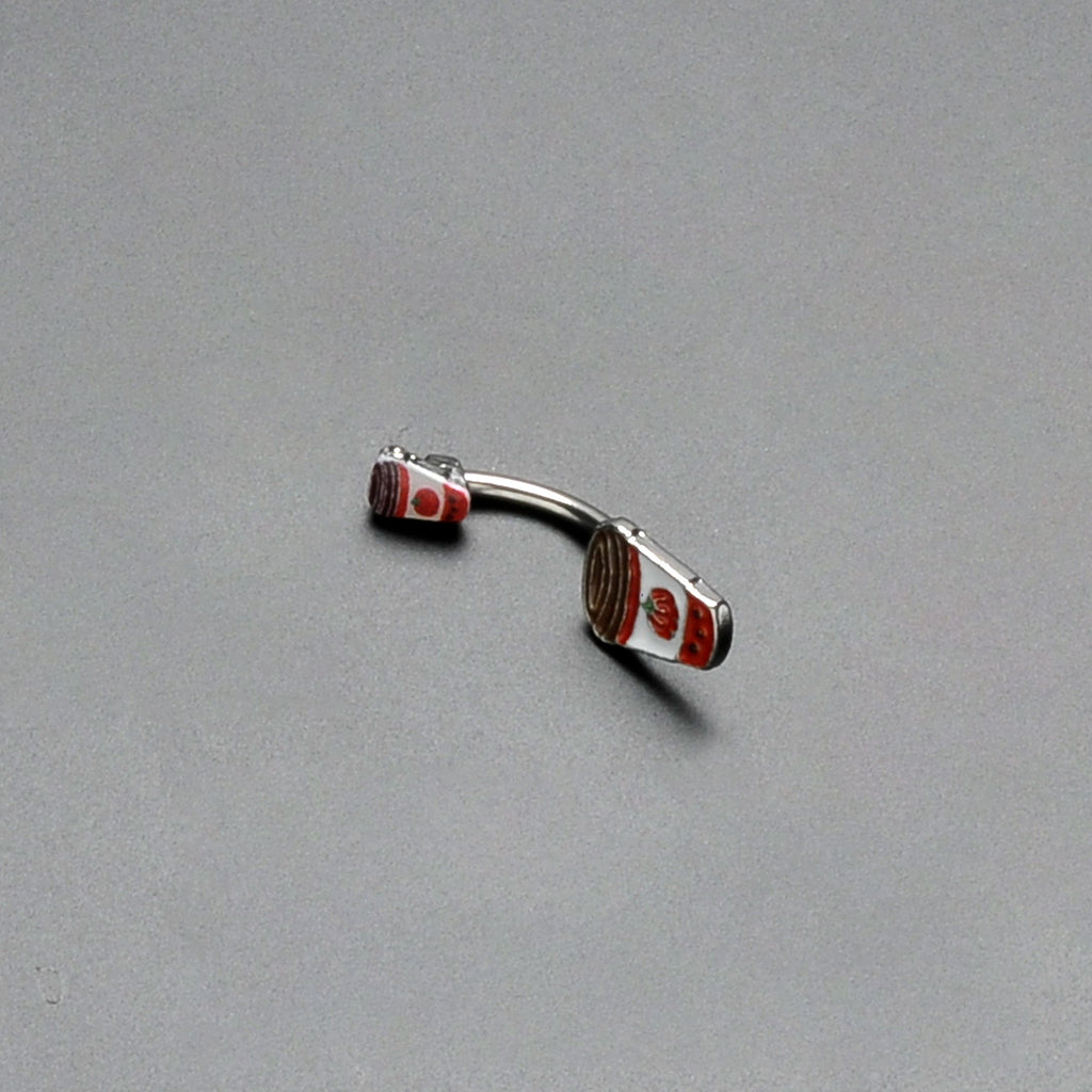 Sweet Pumpkin Latte Autumn Double Mount Belly Ring