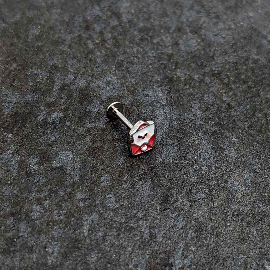 16G 5/16 Sweet Love Letter Valentine Labret Monroe Tragus