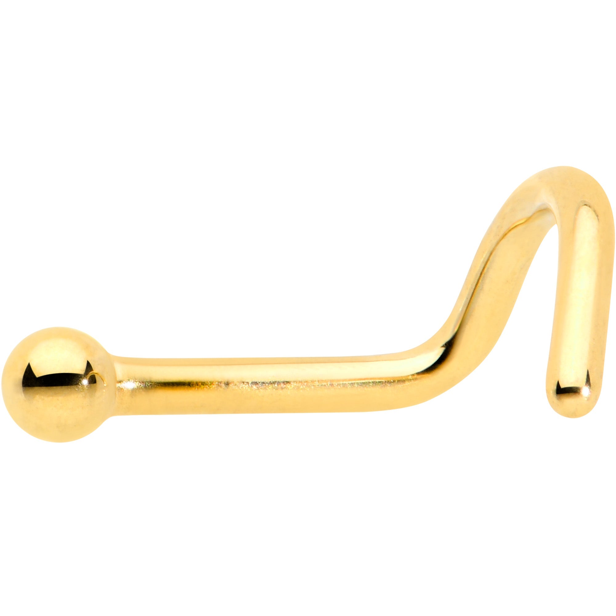 18G 1/4 Gold Hue ASTM F-136 Implant Grade Titanium Ball End Left Side Nose Screw