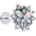 16G 5/16 Aurora CZ Gem Snowflake Style Labret Monroe Tragus