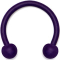 16G 3/8 Dark Purple Matte Horseshoe Circular Barbell