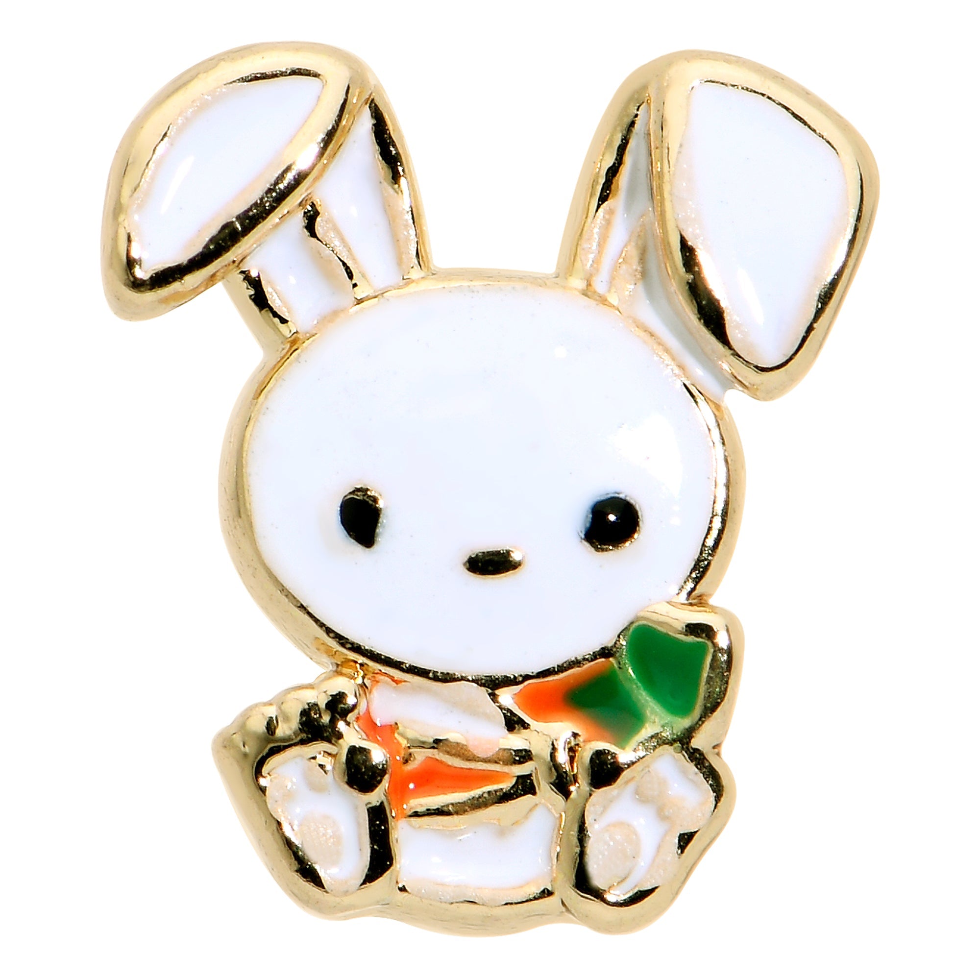 16G 5/16 Gold Tone Cutie Easter Bunny Labret Monroe Tragus