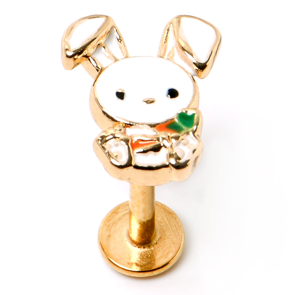 16G 5/16 Gold Tone Cutie Easter Bunny Labret Monroe Tragus