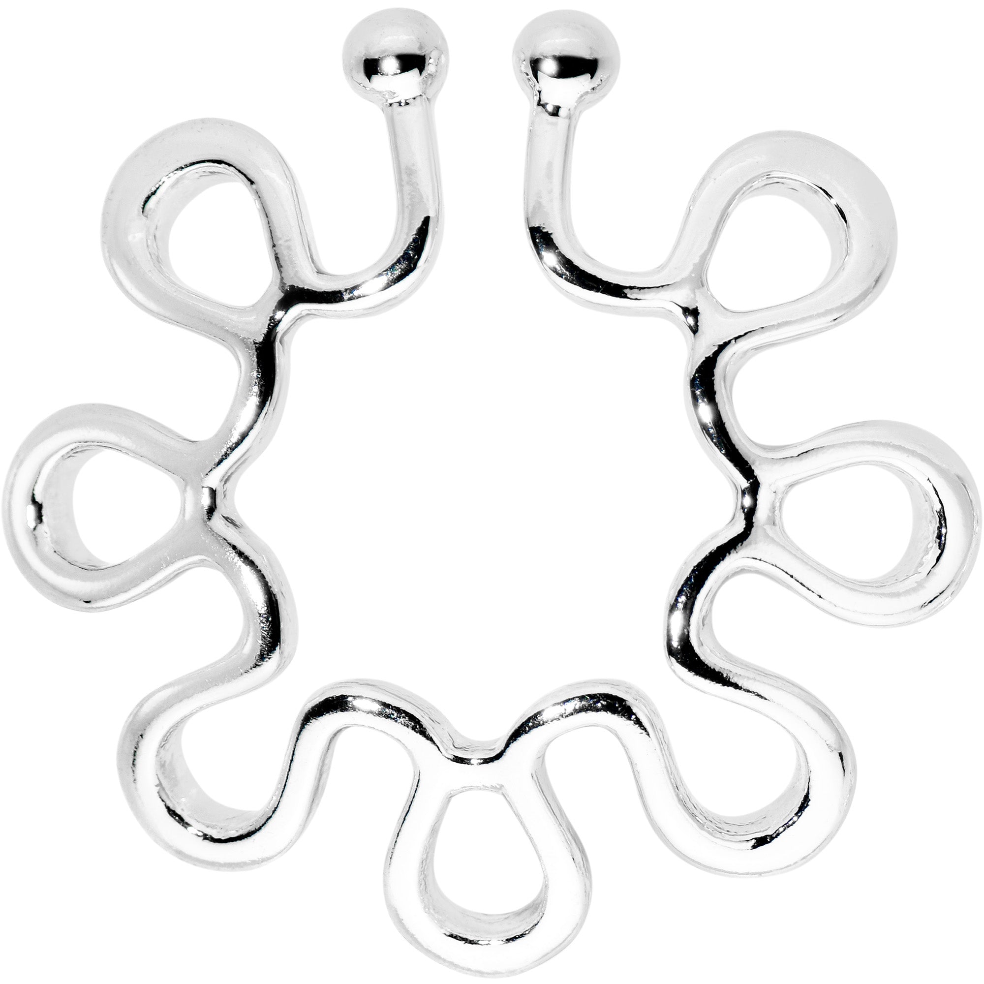 Trippy Flower Clip On Fake Nipple Ring Set