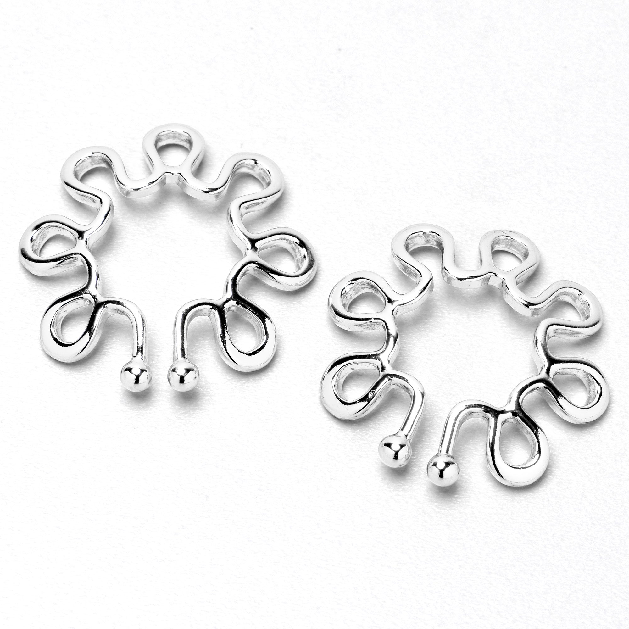 Trippy Flower Clip On Fake Nipple Ring Set