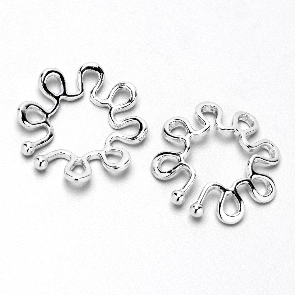 Trippy Flower Clip On Fake Nipple Ring Set