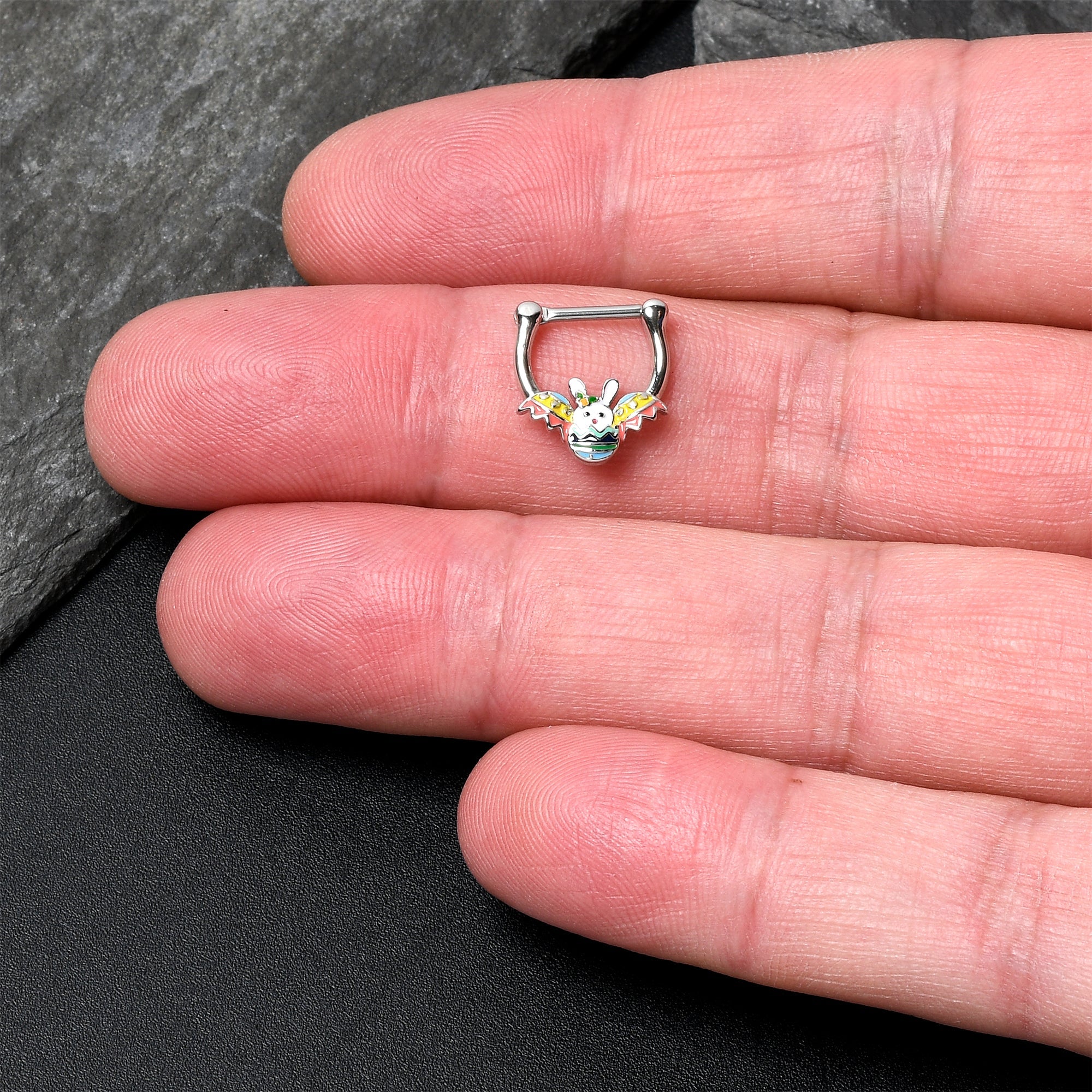 16G 5/16 Easter Egg Bunny Cartilage Clicker