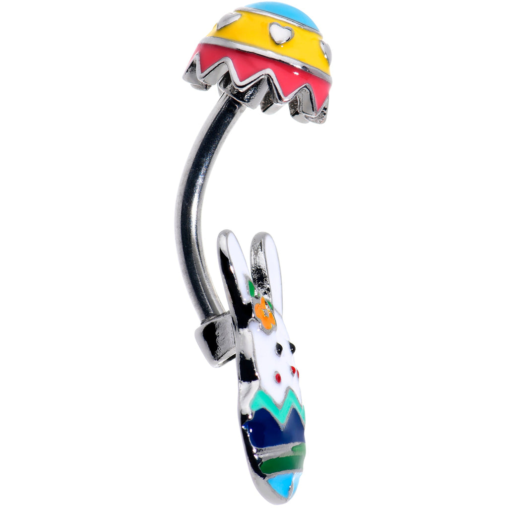 Easter Egg Bunny Double Mount Belly Ring