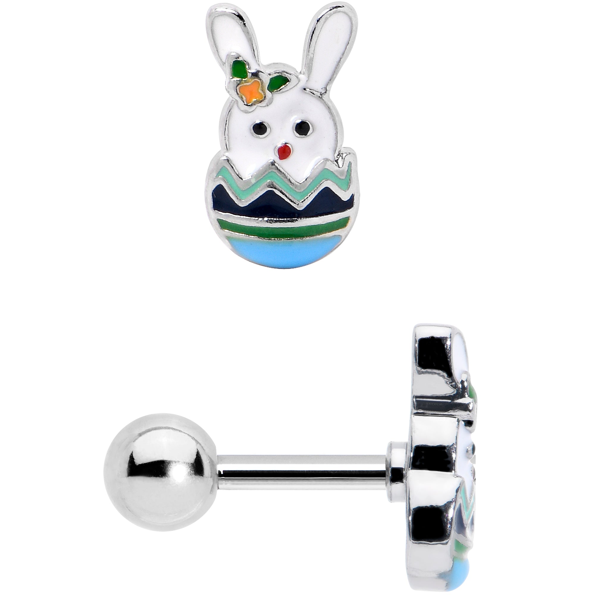 16G 1/4 Easter Egg Bunny Cartilage Tragus Earring