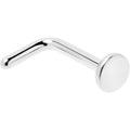 18G 1/4 ASTM F-136 Implant Grade Titanium 3mm Disc End L Shape Nose Ring