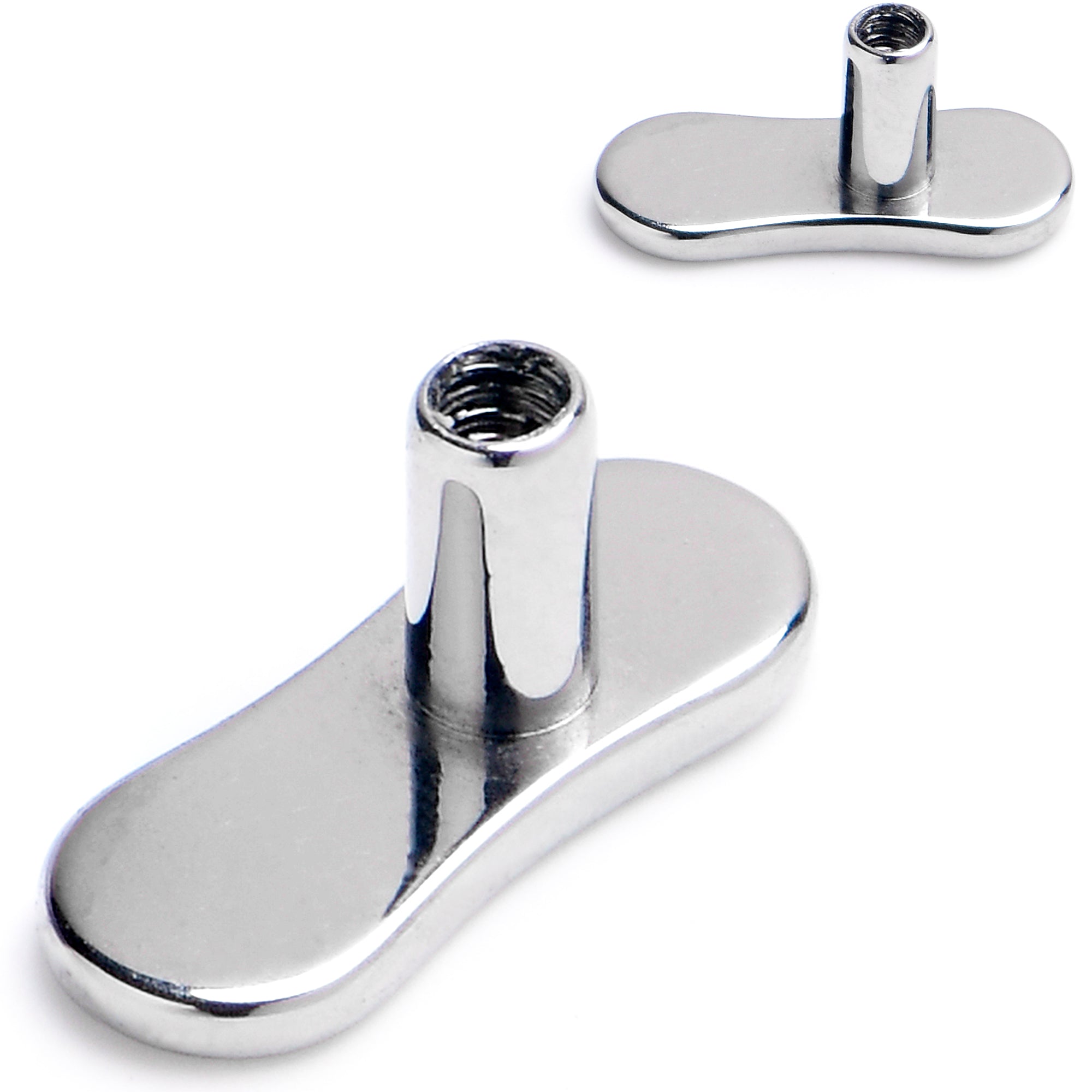16G 2.5mm Rise No Hole Implant Grade Titanium Dermal Anchor Base