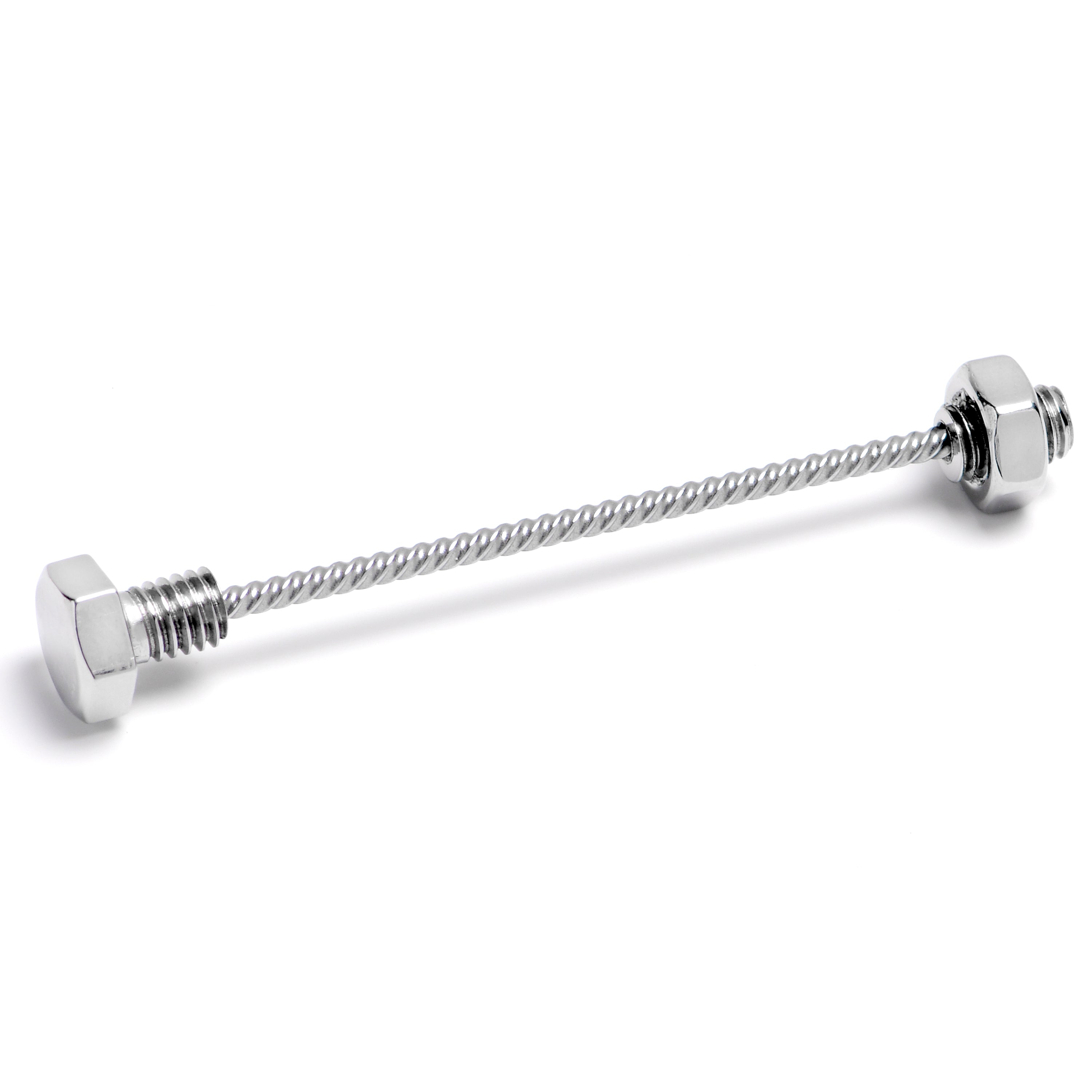 14G Optical Illusion Bolt Nuts And Bolts Industrial Barbell 38mm