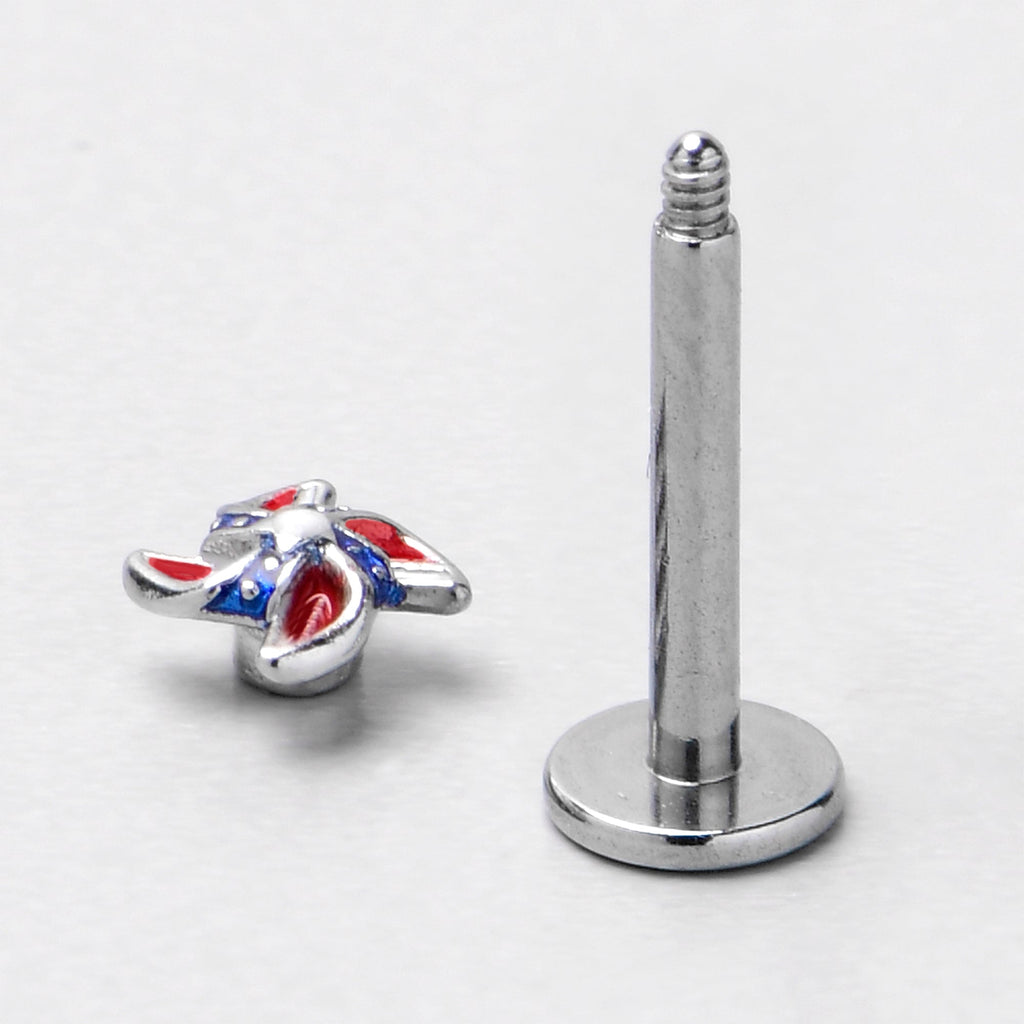 16G 5/16 Patriotic Pinwheel Labret Monroe Tragus