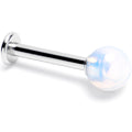 14G 3/8 Opalite Natural Stone Labret Tragus Earring