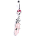 Pink Gem Mermaid Rider Dangle Belly Ring
