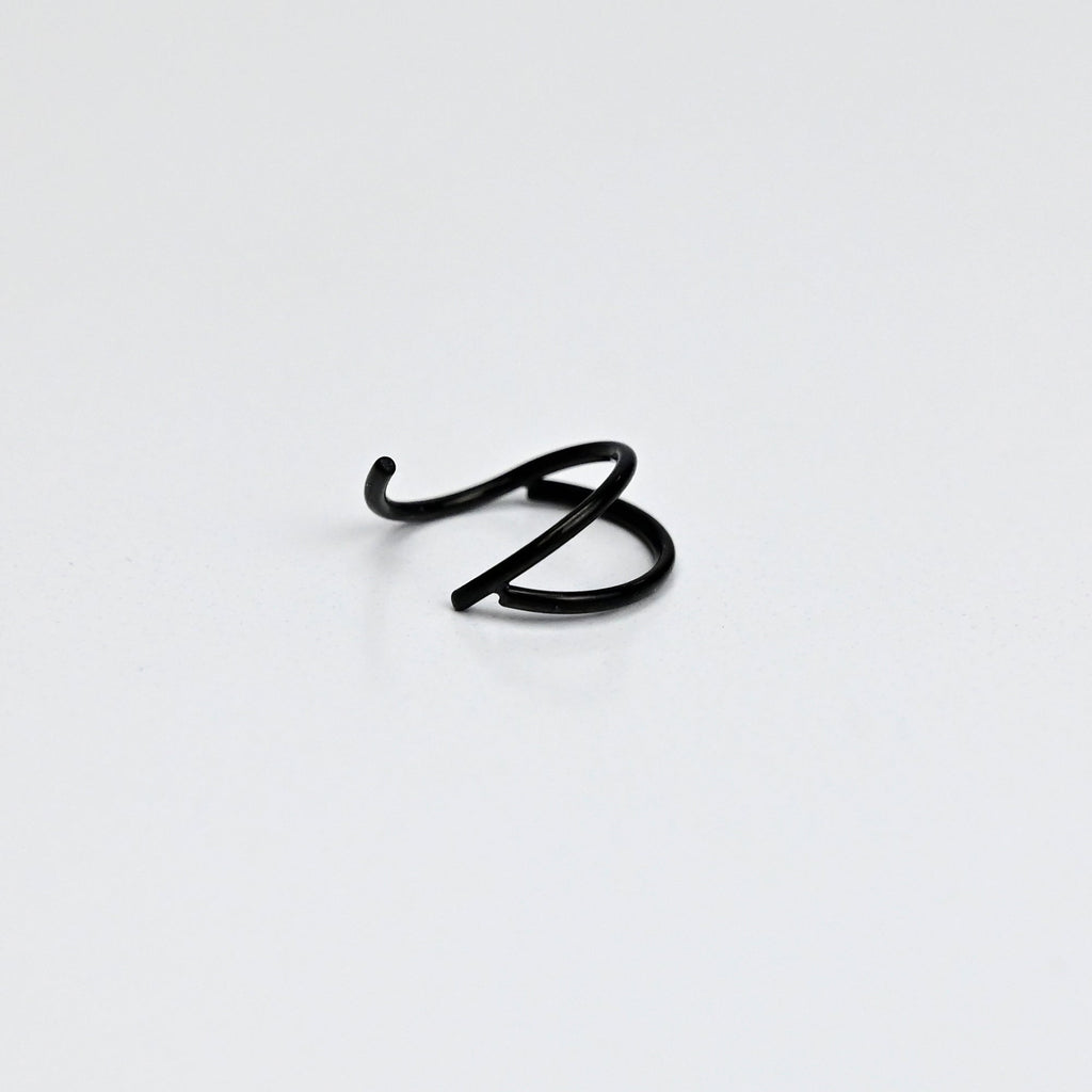 20G 5/16 Black Double Nose Hoop