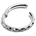 16G 5/16 Punk Texture Precision Hinge Segment Ring