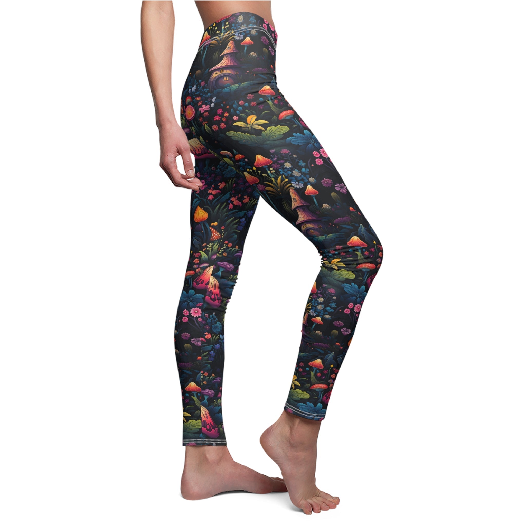 Fairy Tale Magical Forest Women's Cut & Sew Casual Leggings (AOP)