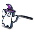 20G 7mm Black Witch Ghost Halloween L Shape Nose Ring