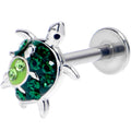 16G 5/16 Green Gem Turtle World Labret Monroe Tragus