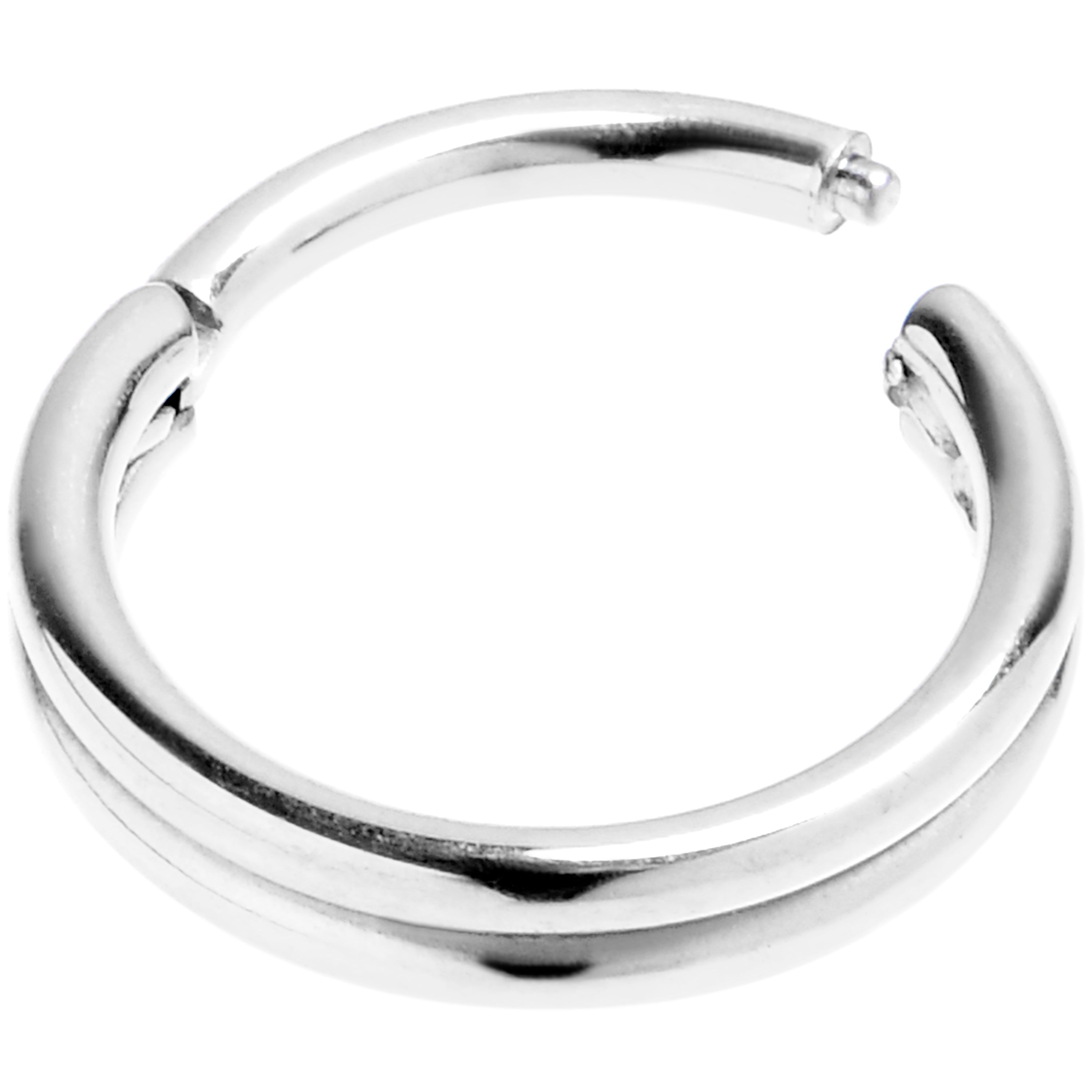 20G 1/4 316L Surgical Steel Double Precision Hinged Segment Ring