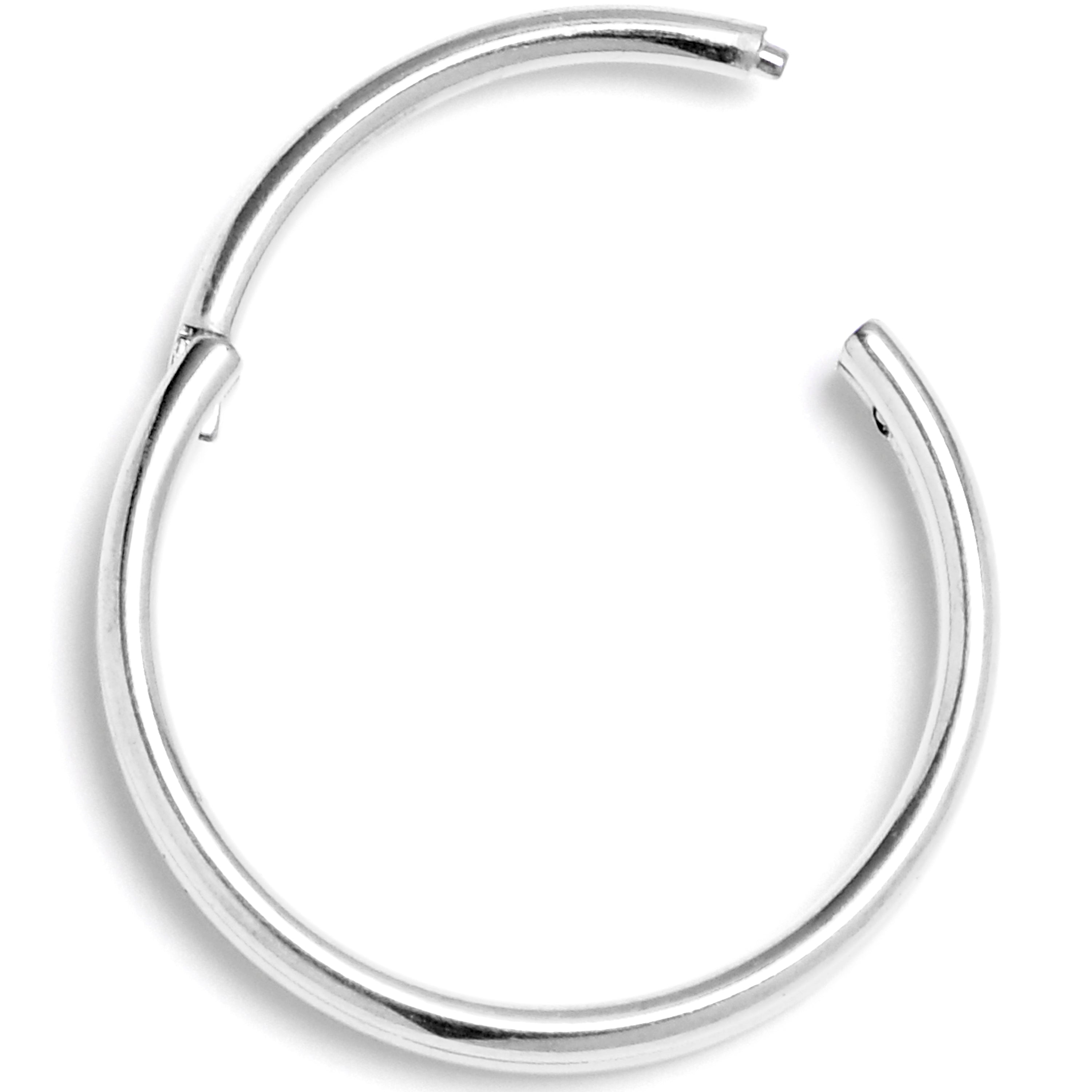 20G 3/8 316L Surgical Steel Double Precision Hinged Segment Ring