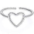 Textured Heart Open Adjustable Toe Ring