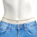 Gold Tone Style In Motion Dangle Belly Chain