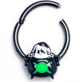 16G 3/8 Triple Moon Cauldron Hinged Segment Ring