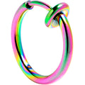 Rainbow Clip On Fake Nose Ring