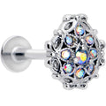 16G 5/16 Aurora Gem Retro Sunburst Labret Monroe Tragus