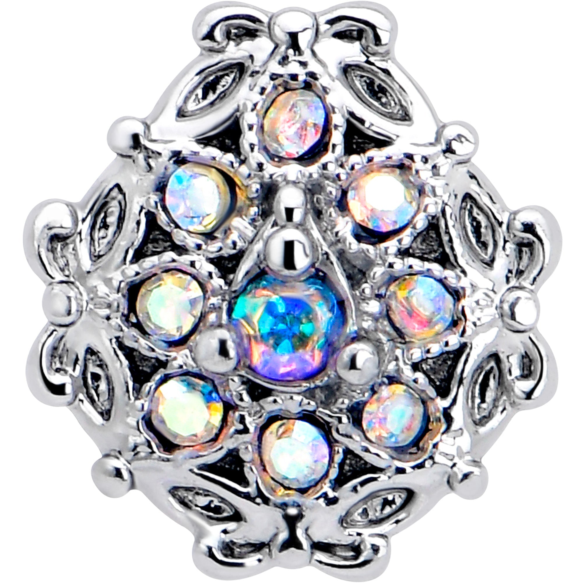 16G 5/16 Aurora Gem Retro Sunburst Labret Monroe Tragus