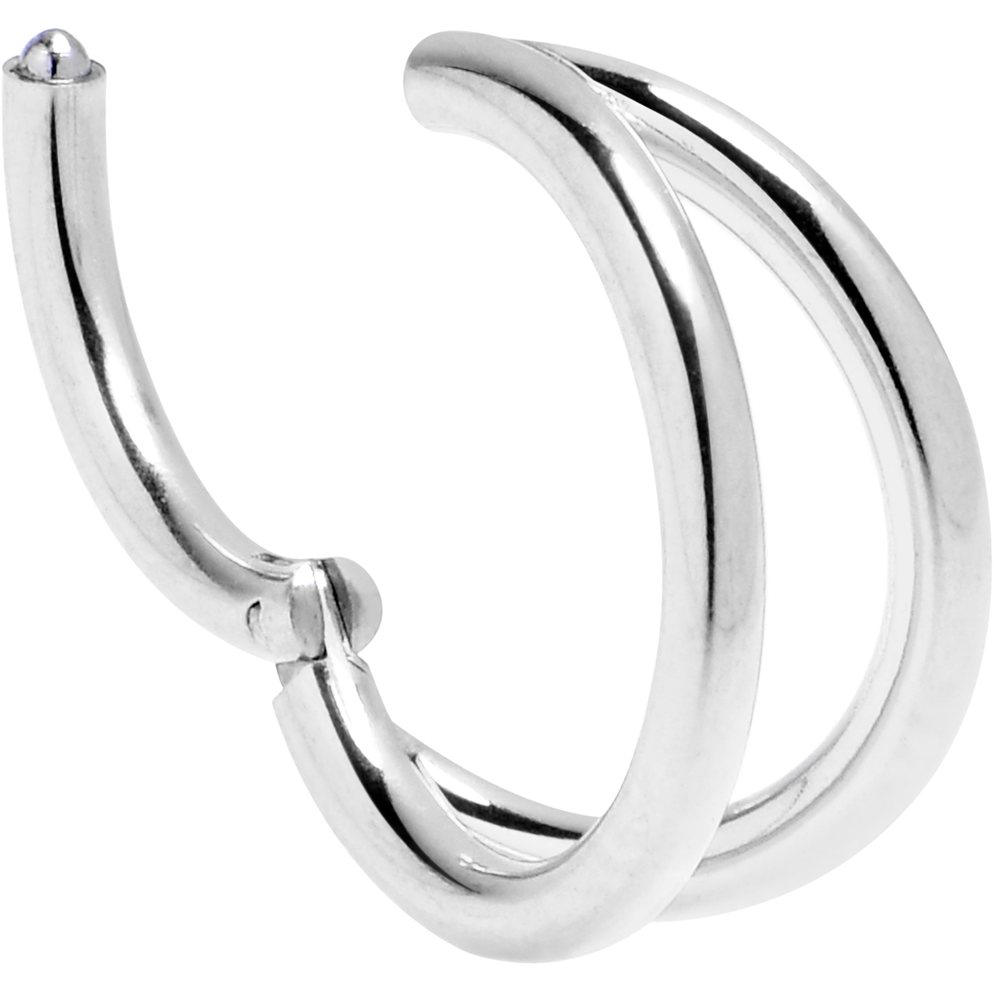 16G 5/16 Double Row Illusion Hinged Segment Ring