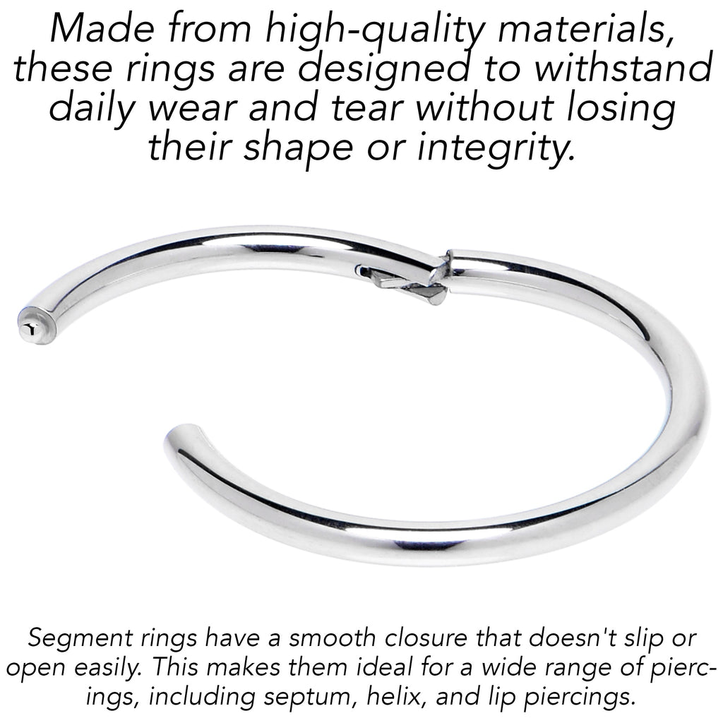 16G 5/8 316L Surgical Steel Precision Hinged Segment Hoop