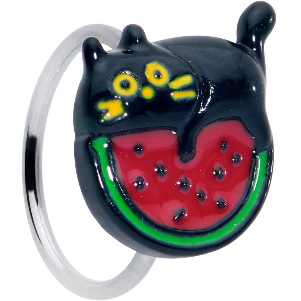 20G 5/16 Watermelon Cat Love Nose Hoop