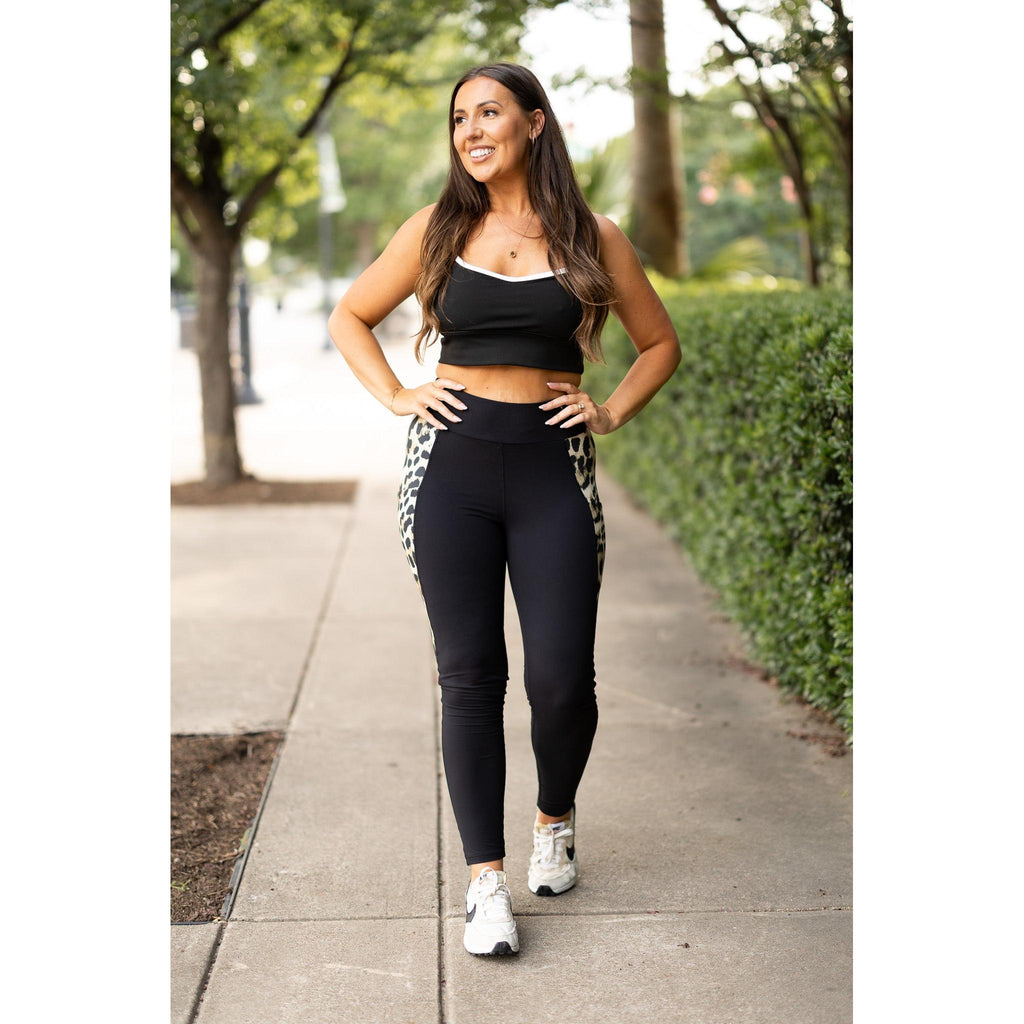 Gianna - Leopard Panel Sculpting Leggings*