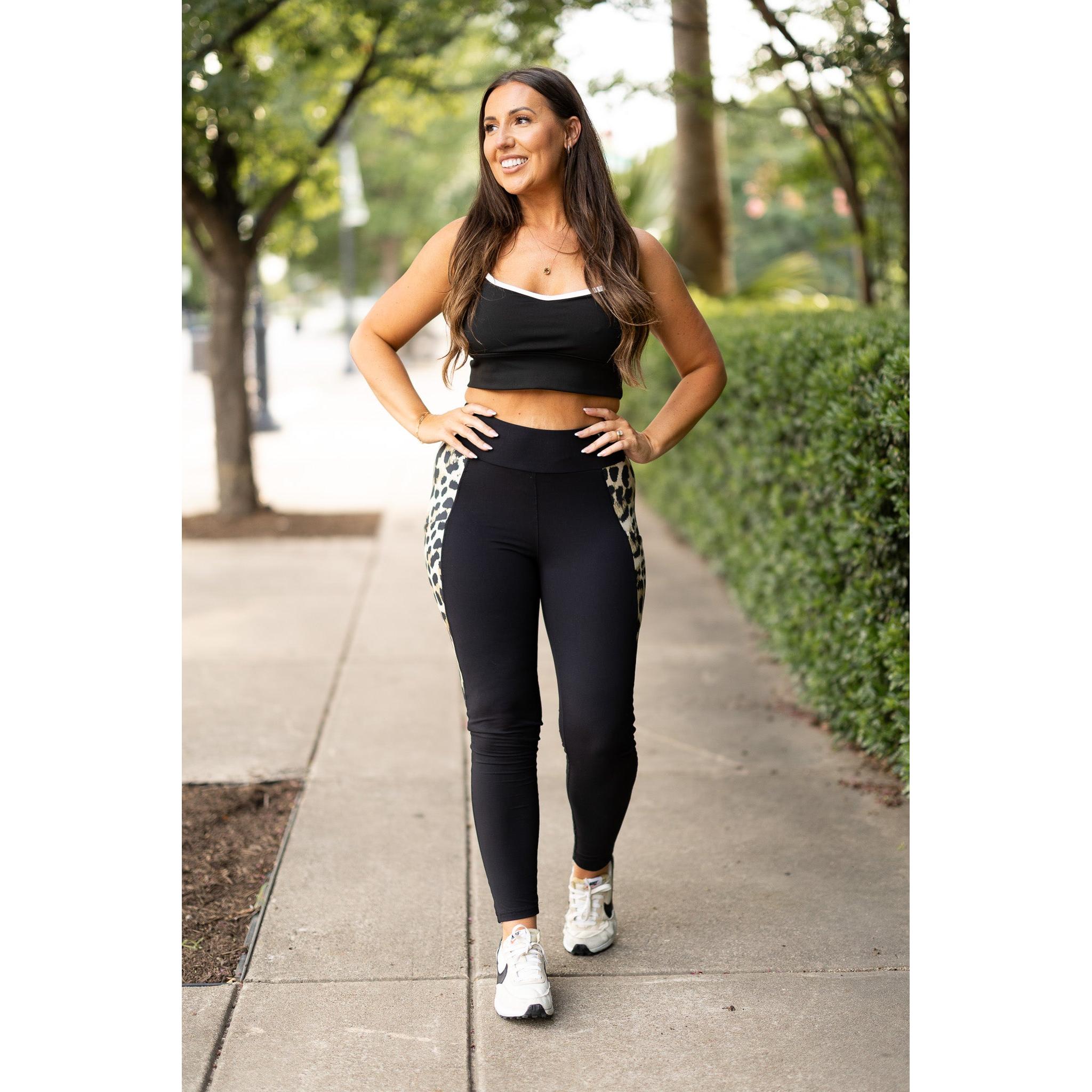 Gianna - Leopard Panel Sculpting Leggings*
