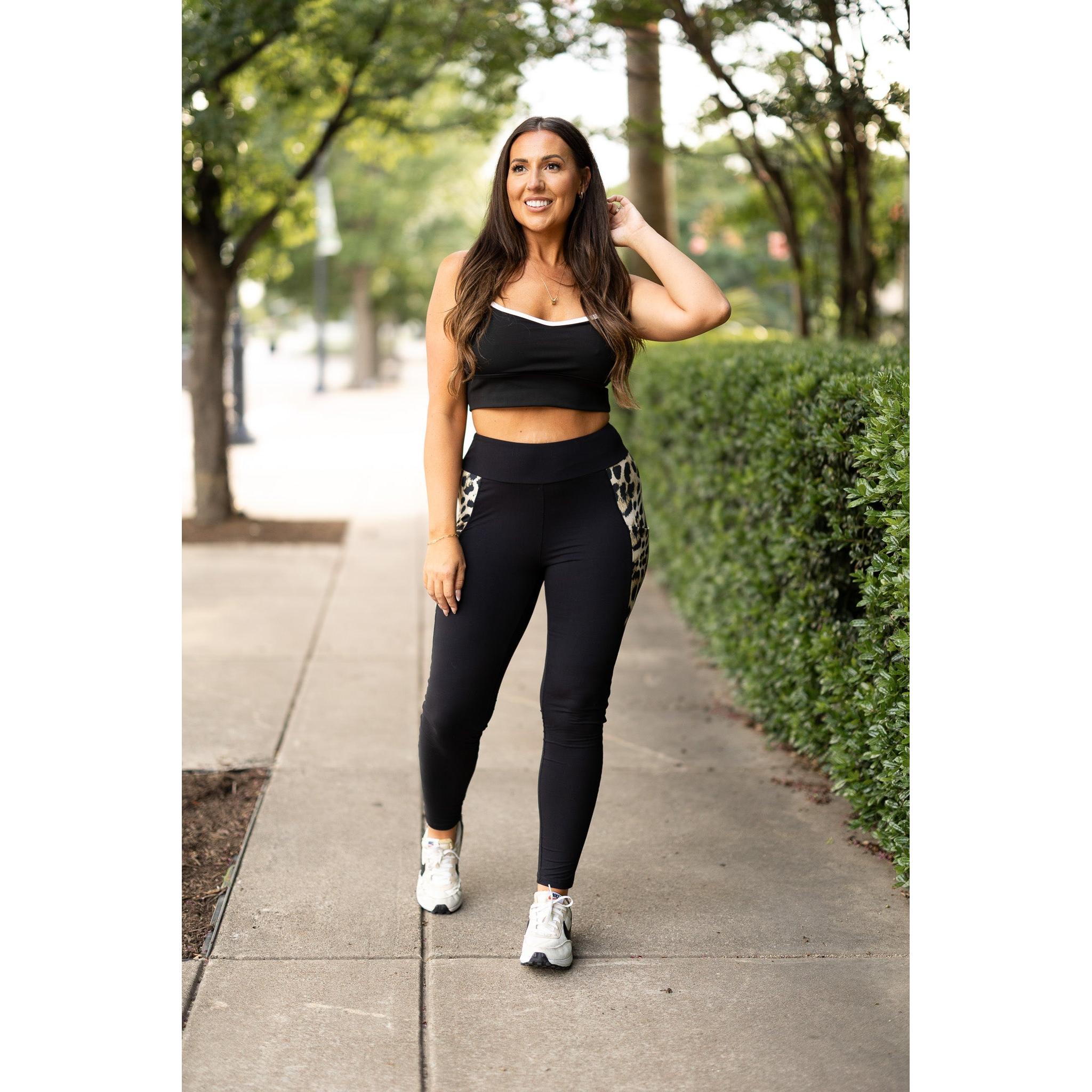 Gianna - Leopard Panel Sculpting Leggings*