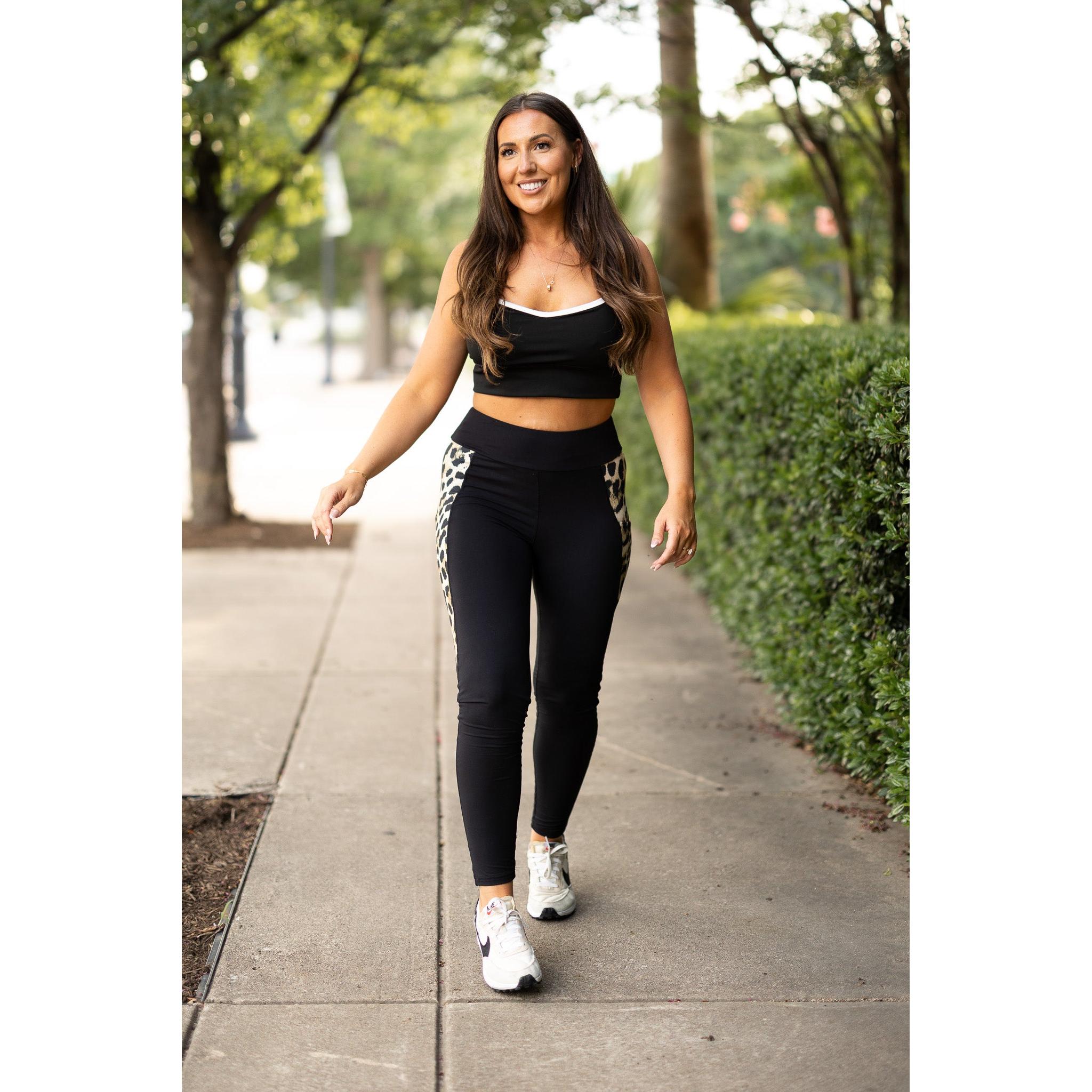 Gianna - Leopard Panel Sculpting Leggings*