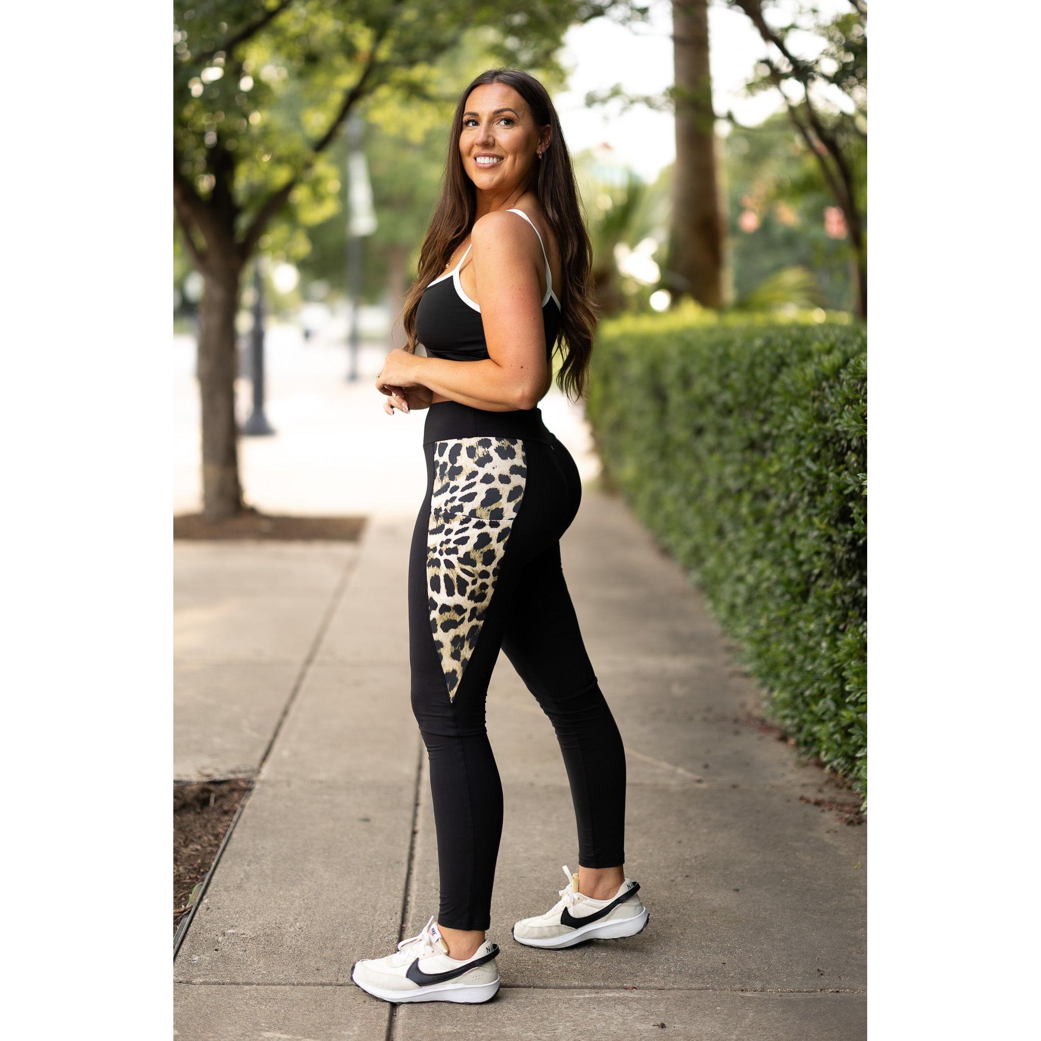 Gianna - Leopard Panel Sculpting Leggings*
