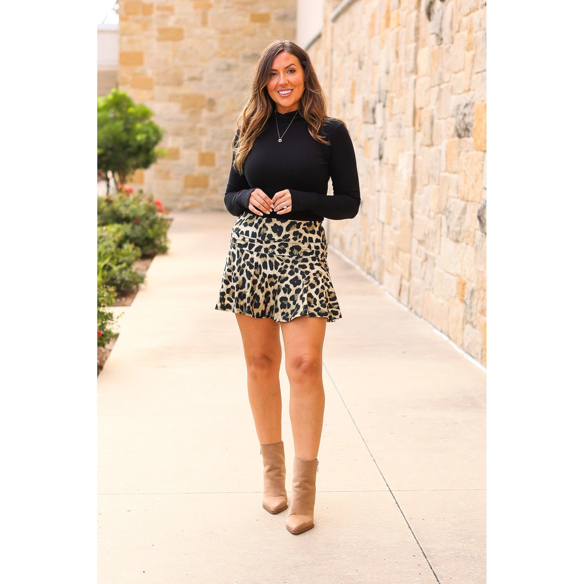 Kylie Leopard Skort