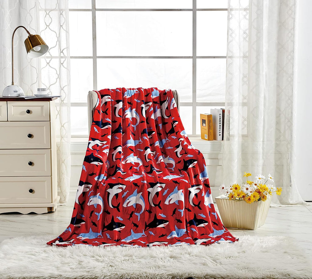 Soft Fleece Throw Blanket 50x60 – Lightweight Cozy Bed Couch Sofa Blanket for All Seasons